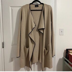 Zara Beige Cardigan with Black Edging
